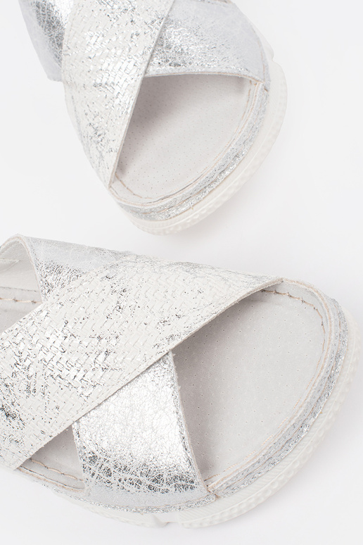 Sandales plates blanches