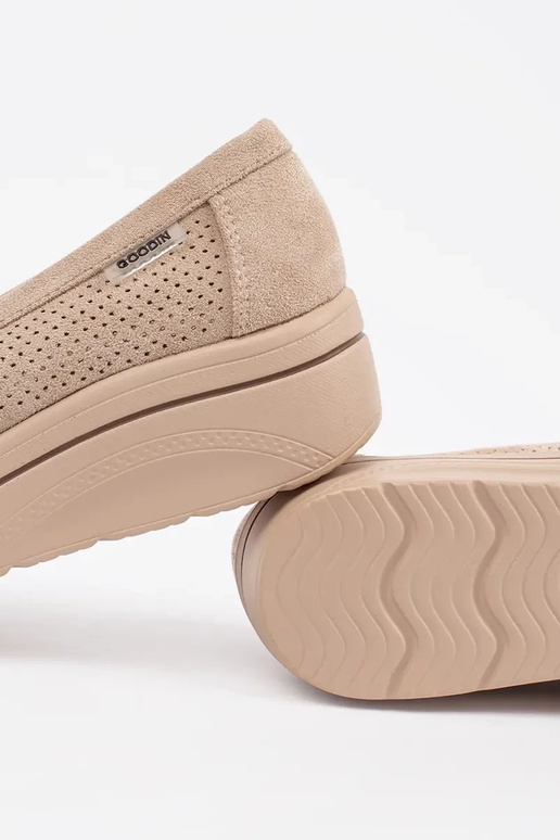 mocassins sable sur semelle épaisse