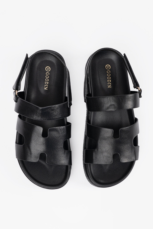 Sandales à plateforme noires