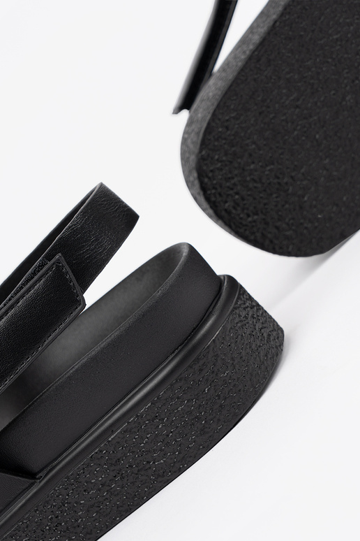 Sandales à plateforme noires