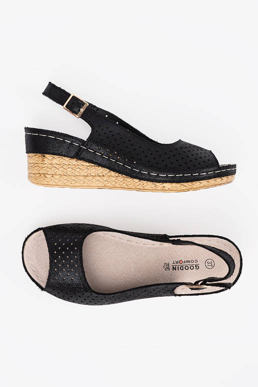 Sandales ajourées noires