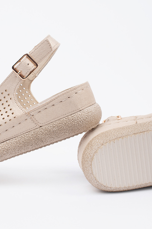 Sandales confortables couleur or clair Sandales confortables couleur or clair