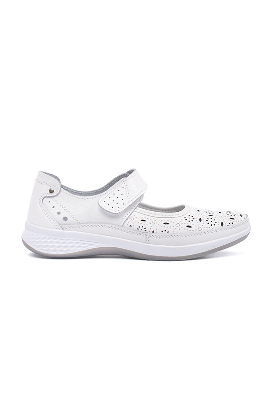 Sandales blanches en cuir à design... Sandales blanches en cuir à design...
