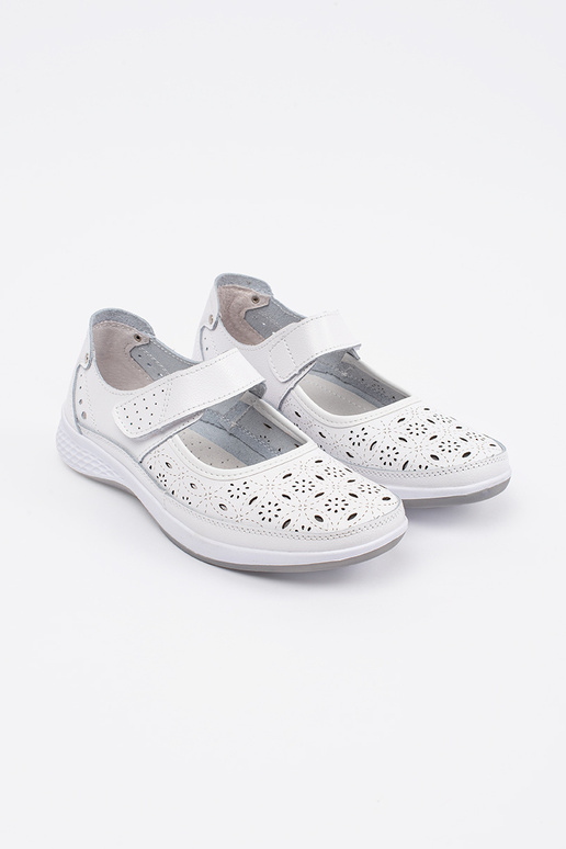 Sandales blanches en cuir à design... Sandales blanches en cuir à design...
