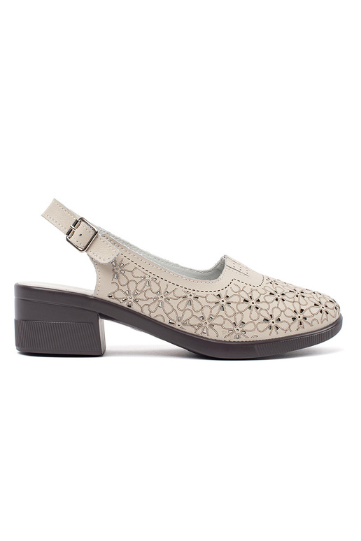 Sandales couleur sable à petit talon Sandales couleur sable à petit talon