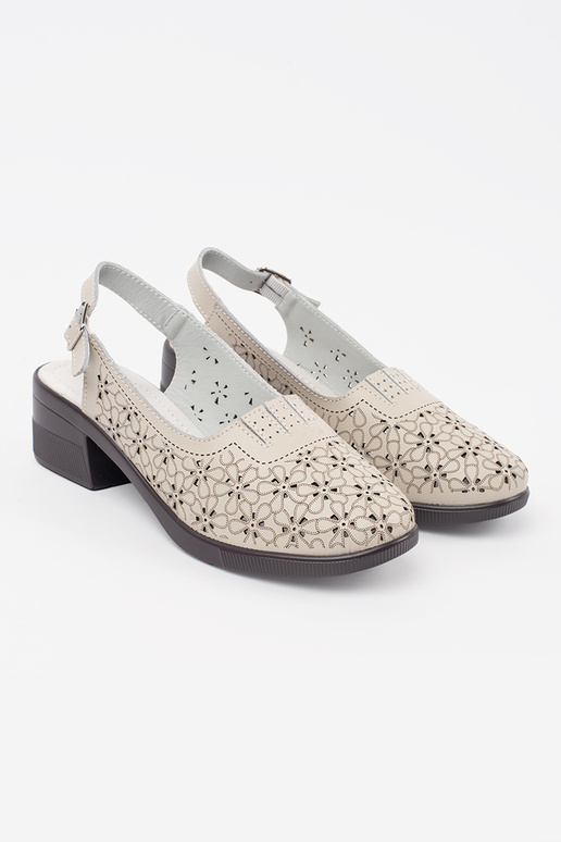 Sandales couleur sable à petit talon Sandales couleur sable à petit talon