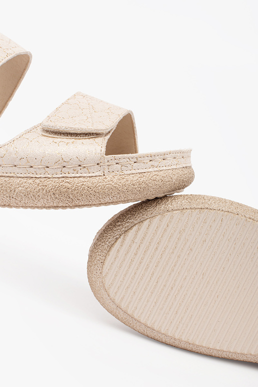 Sandales ivoire pour femmes Velcro Sandales ivoire pour femmes Velcro