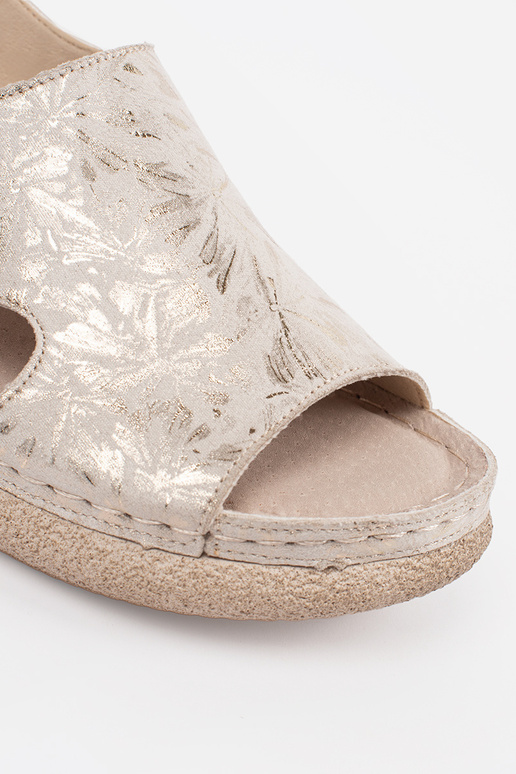 Sandales plates couleur ivoire avec...