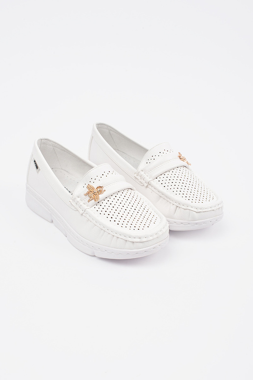 Mocassins ajourés couleur ivoire Mocassins ajourés couleur ivoire