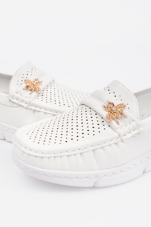 Mocassins ajourés couleur ivoire Mocassins ajourés couleur ivoire