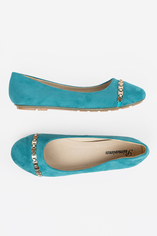 Chaussures ballerines couleur turquoise Chaussures ballerines couleur turquoise