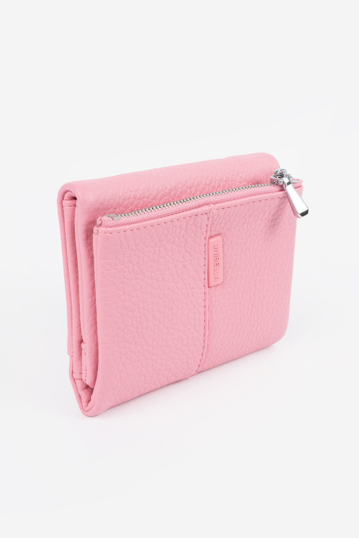 Portefeuille féminin rose en simili cuir
