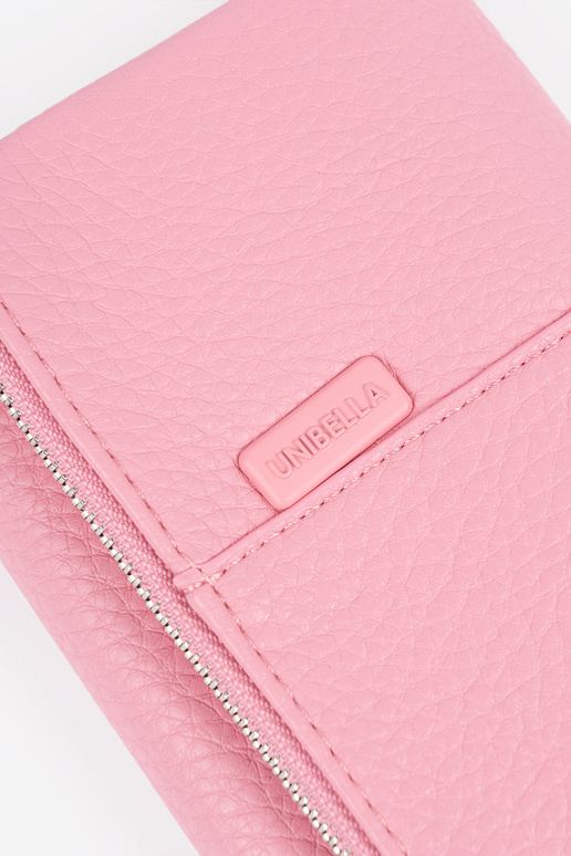 Portefeuille féminin rose en simili cuir