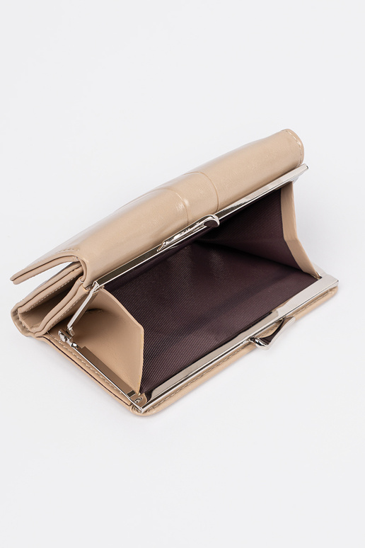 Portefeuille beige pour femme en... Portefeuille beige pour femme en...