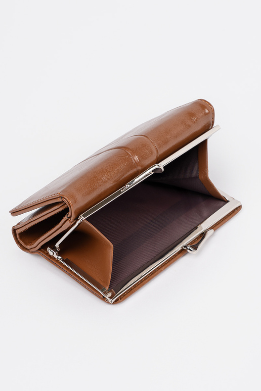 Portefeuille féminin marron en simili... Portefeuille féminin marron en simili...