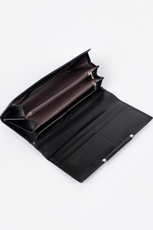 Portefeuille élégant noir pour femme Portefeuille élégant noir pour femme