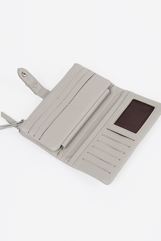 Portefeuille féminin gris avec...