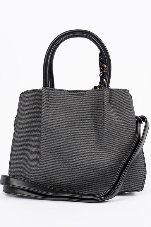 Sac à main noir de taille moyenne...