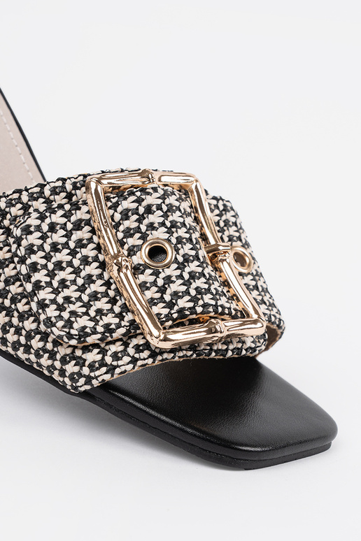 Chaussons noirs et blancs pour femmes...