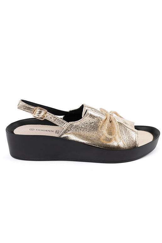 Sandales pour femmes dorées à...