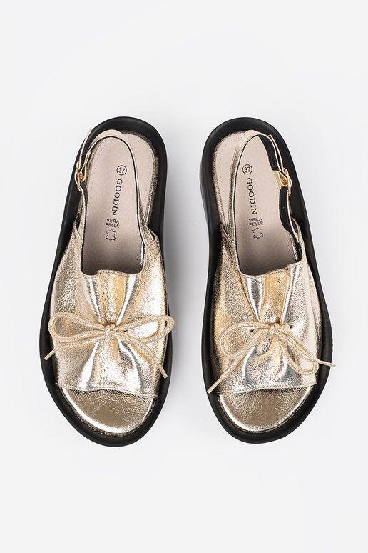 Sandales pour femmes dorées à...