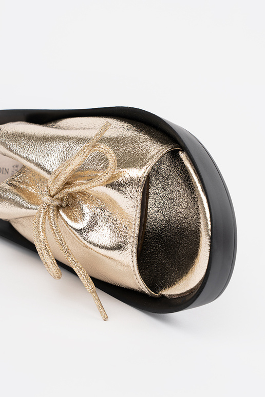 Sandales pour femmes dorées à...