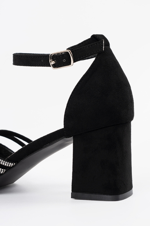 Sandales en daim pour femmes noires à... Sandales en daim pour femmes noires à...