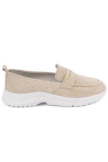 Mocassins en cuir sable...
