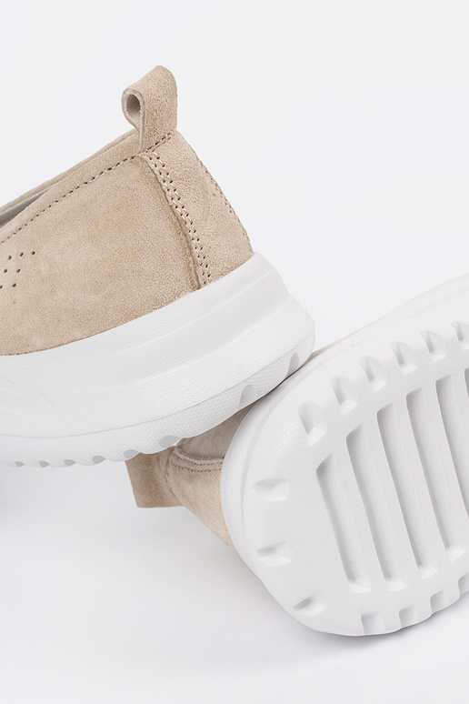 Mocassins en cuir sable avec plateforme Mocassins en cuir sable avec plateforme