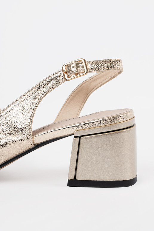 Sandales en daim pour femmes dorées à... Sandales en daim pour femmes dorées à...