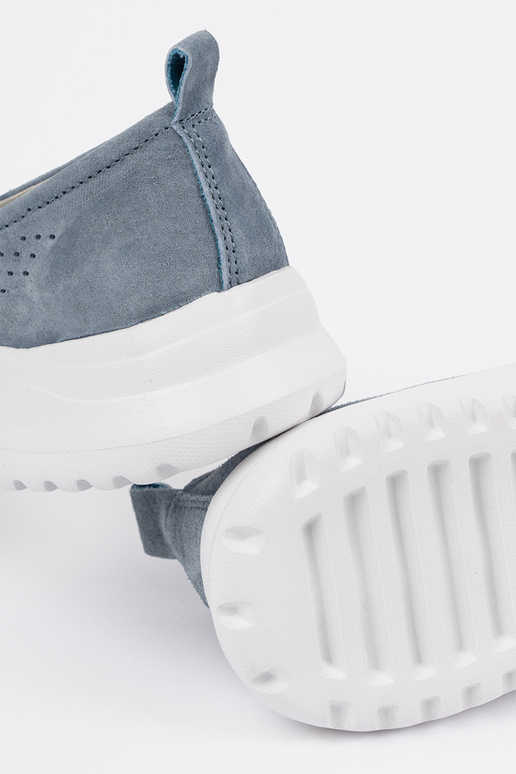 Mocassins en cuir bleus avec plateforme Mocassins en cuir bleus avec plateforme
