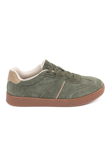 Baskets en cuir velours...