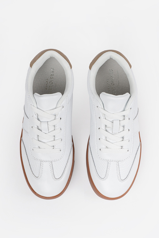 Baskets en cuir velours blanches pour... Baskets en cuir velours blanches pour...