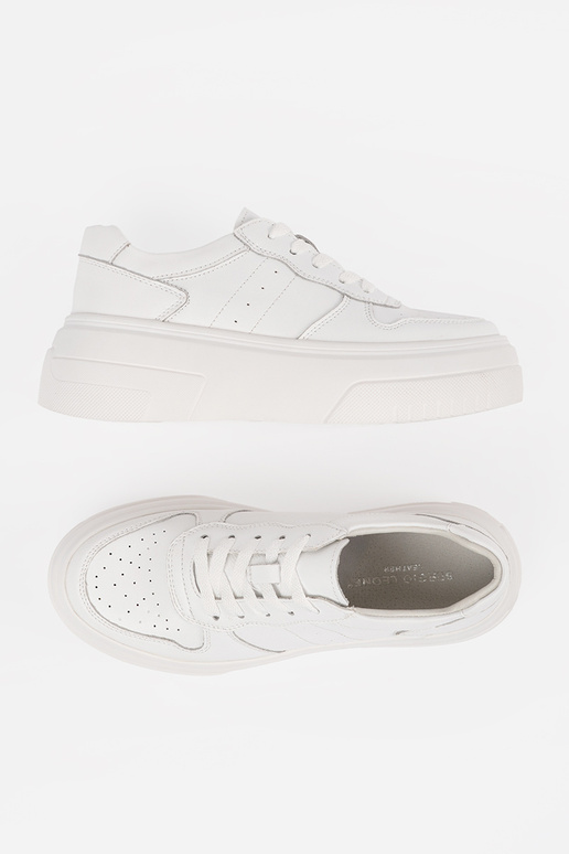 Baskets blanches en cuir pour femmes... Baskets blanches en cuir pour femmes...