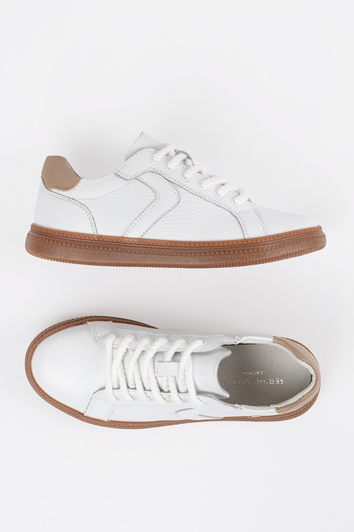 Baskets en cuir blanches pour femmes...