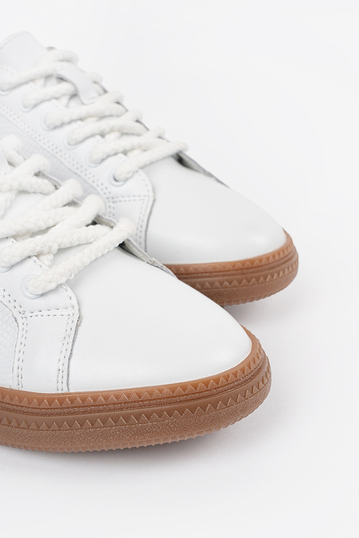 Baskets en cuir blanches pour femmes...