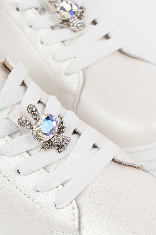 Baskets en cuir blanc-argent Sergio... Baskets en cuir blanc-argent Sergio...