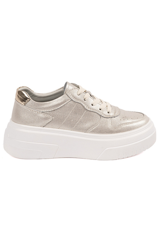 Baskets en cuir couleur or pour... Baskets en cuir couleur or pour...
