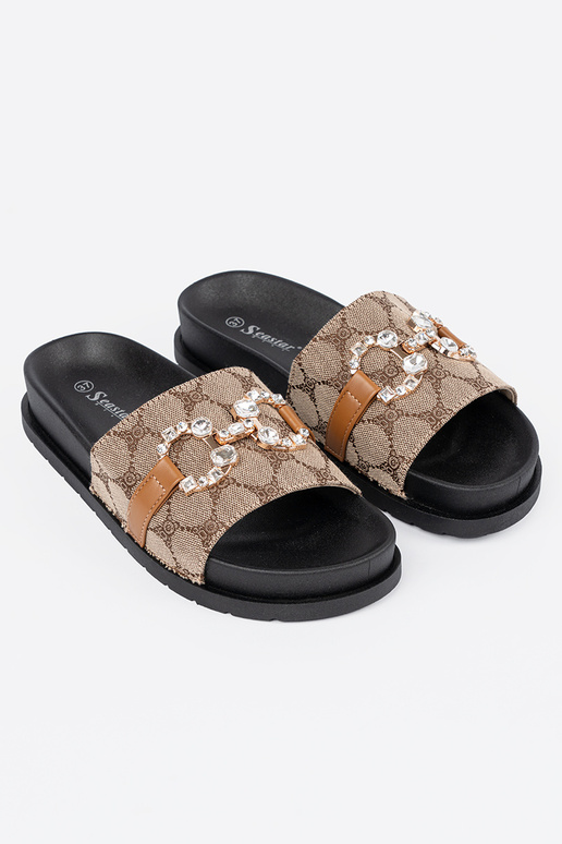 Noir et-marron Chaussons ze zdobieniem Noir et-marron Chaussons ze zdobieniem