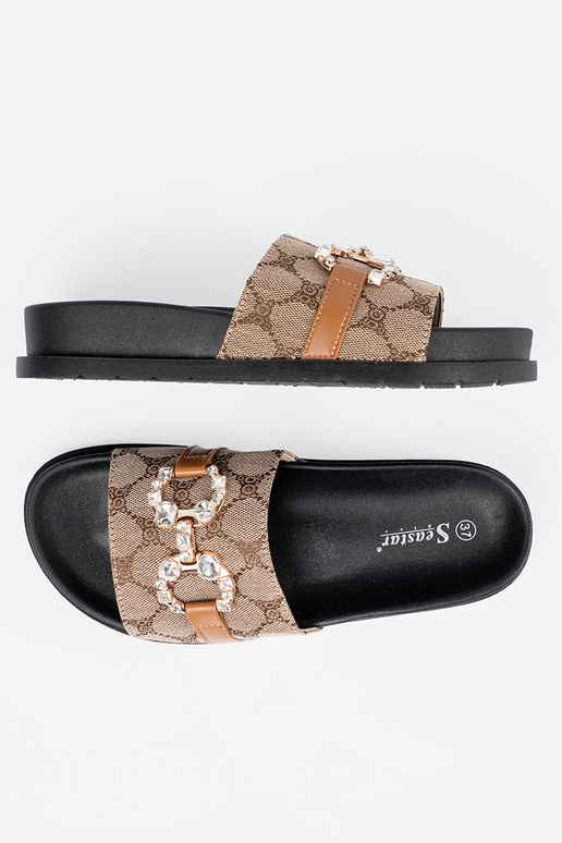 Noir et-marron Chaussons ze zdobieniem Noir et-marron Chaussons ze zdobieniem