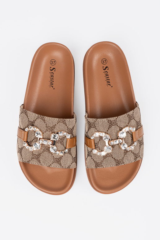 marron Chaussons ze zdobieniem marron Chaussons ze zdobieniem