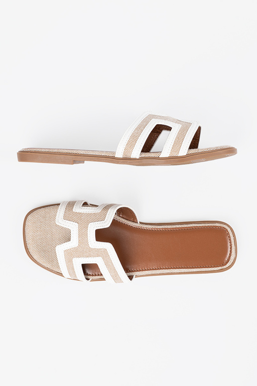 couleur blanche Chaussons femmes sur...