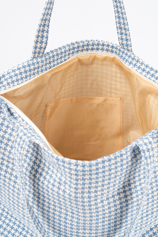 Sac de plage avec motif à carreaux...