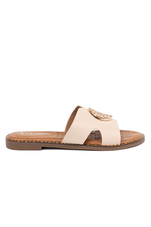 Chaussons brillammentbeige avec... Chaussons brillammentbeige avec...