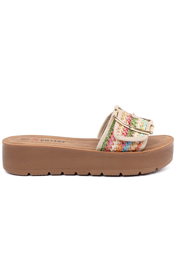 Chaussons multicolores avec...