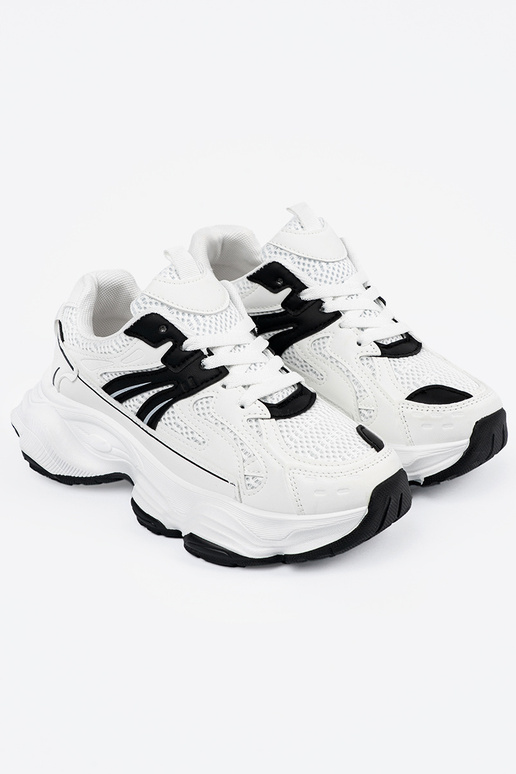 Baskets blanches de style sportif sur...