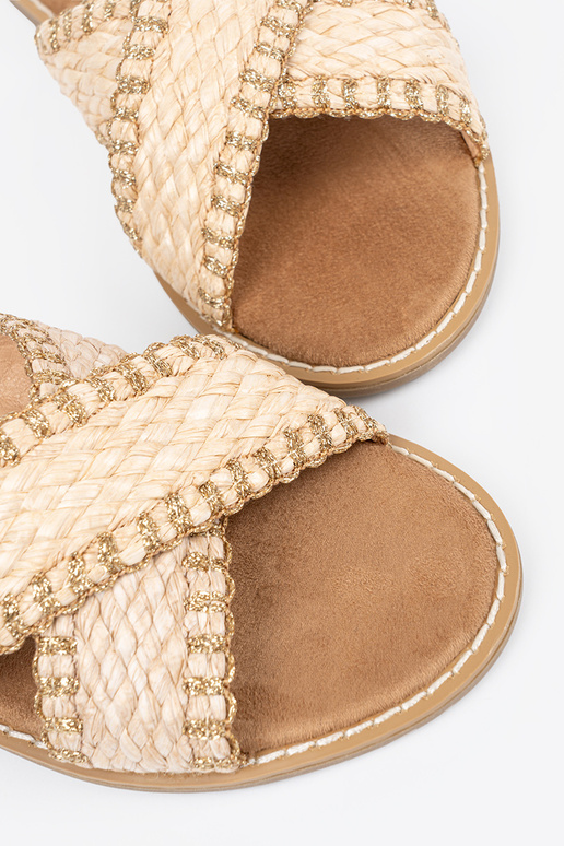 Chaussons tressés couleur sable pour...