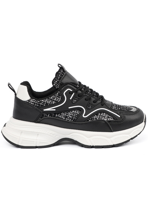 Baskets de style sportif noires avec... Baskets de style sportif noires avec...
