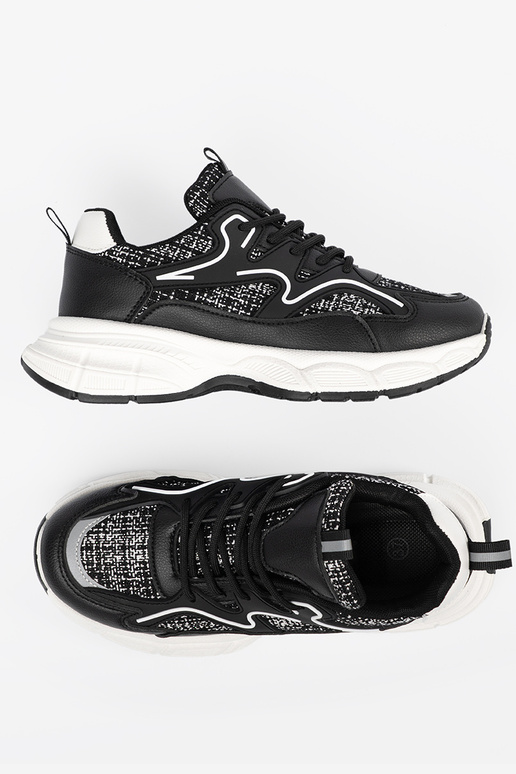 Baskets de style sportif noires avec... Baskets de style sportif noires avec...