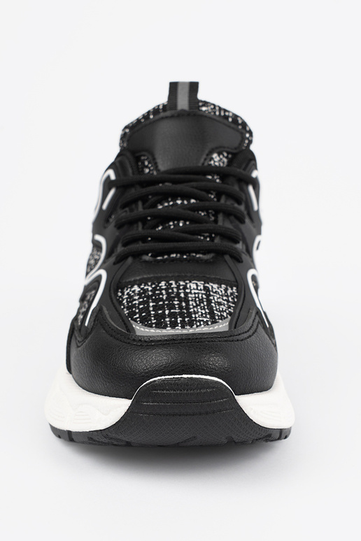 Baskets de style sportif noires avec... Baskets de style sportif noires avec...